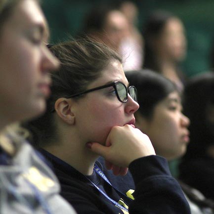 Student at Women in OMS Symposium